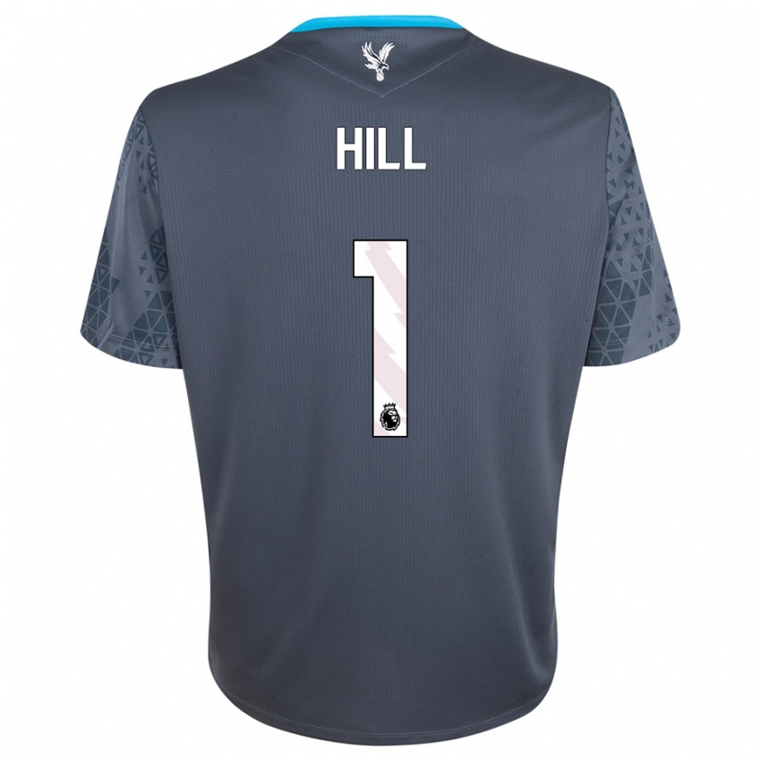 ילדים Marcus Hill #1 אפור כהה לבן חולצת שוער 2025/26 חולצה קצרה