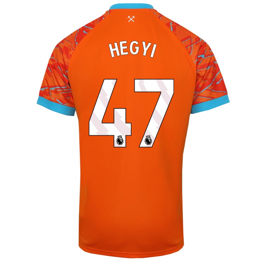 ילדים כריסטיאן הג'י #47 כתום לבן חולצת שוער 2025/26 חולצה קצרה