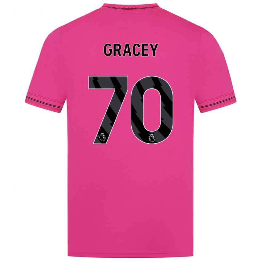 ילדים ג׳וש גרייסי #70 מג'נטה שחור חולצת שוער 2025/26 חולצה קצרה