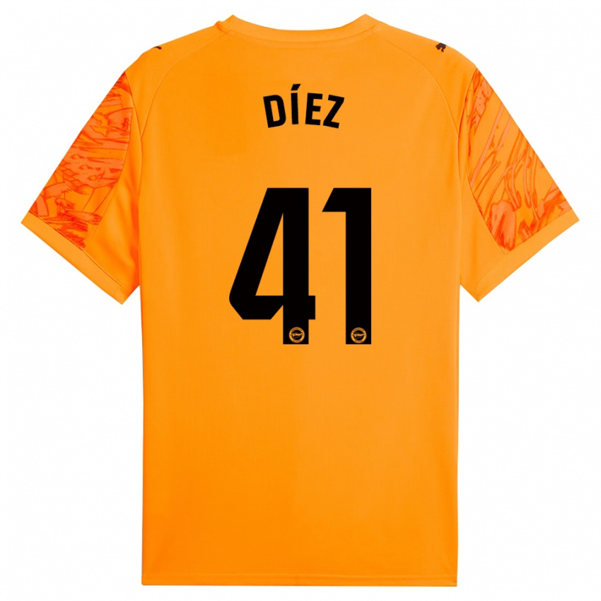 ילדים ויקטור דיאס מיגל #41 כתום שחור חולצת שוער 2025/26 חולצה קצרה