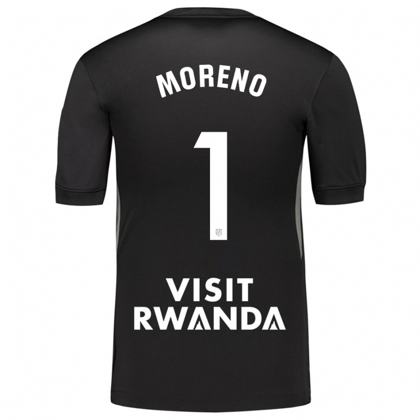 ילדים Álvaro Moreno #1 שחור לבן חולצת שוער 2025/26 חולצה קצרה