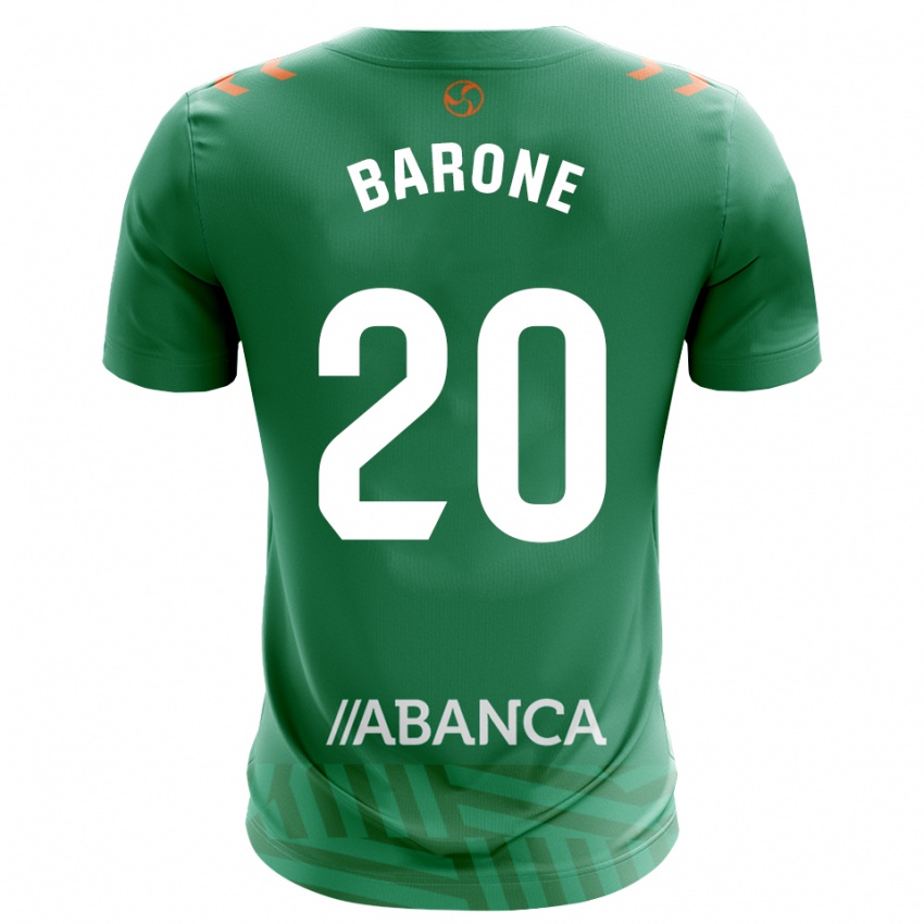 ילדים Caio Barone #20 ירוק לבן חולצת שוער 2025/26 חולצה קצרה