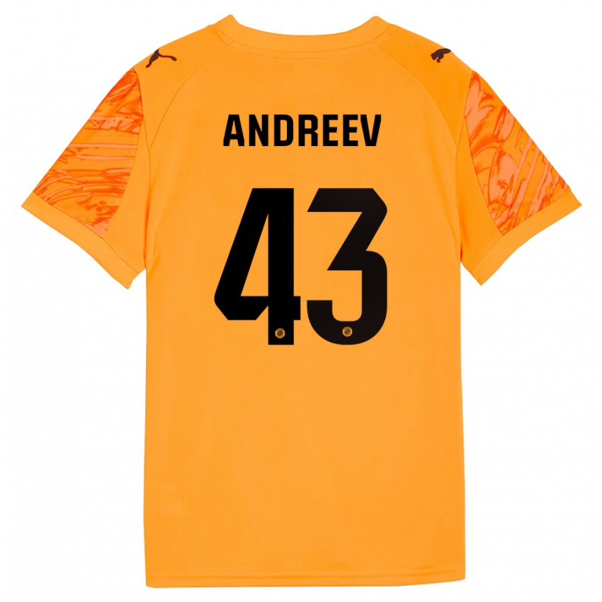 ילדים אלכסנדר אנדרייב #43 כתום שחור חולצת שוער 2025/26 חולצה קצרה