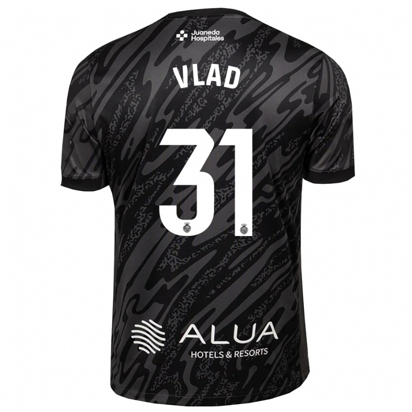 ילדים Rares Vlad #31 אפור כהה שחור חולצת שוער 2025/26 חולצה קצרה