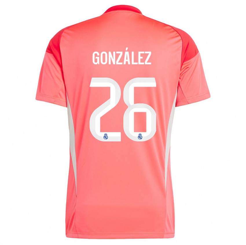 ילדים פרן גונסאלס #26 כתום אדום לבן חולצת שוער 2025/26 חולצה קצרה