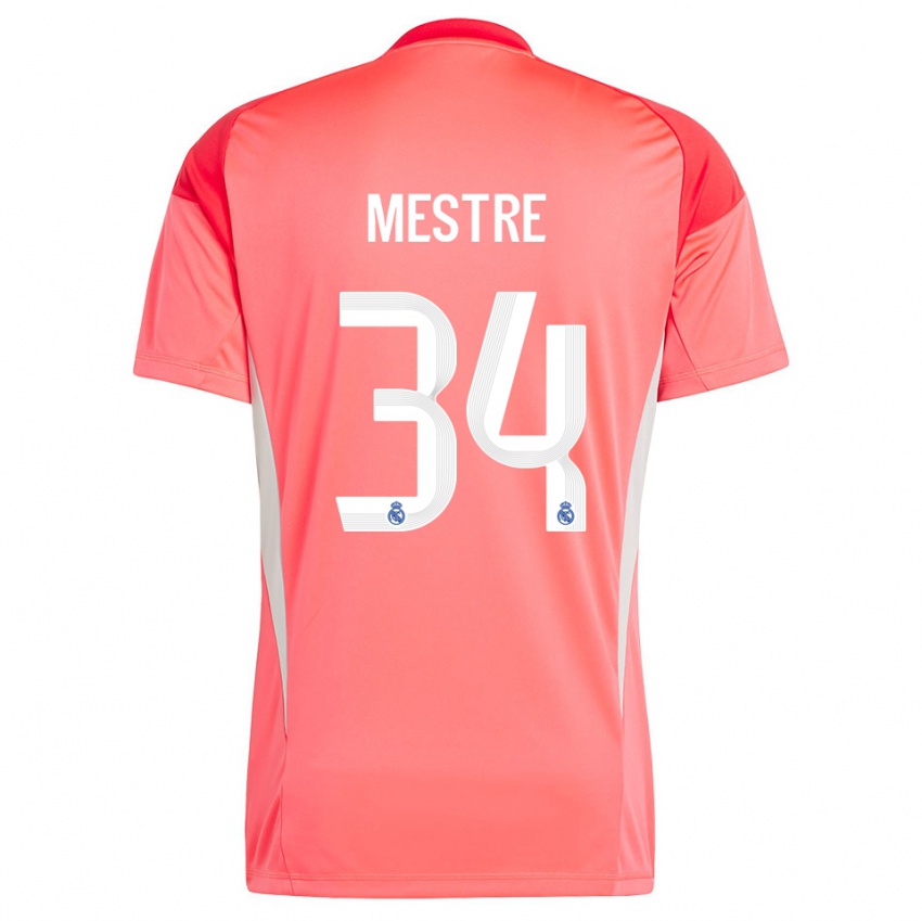 ילדים סרג׳יו מסטרה סאנצ׳ס #34 כתום אדום לבן חולצת שוער 2025/26 חולצה קצרה