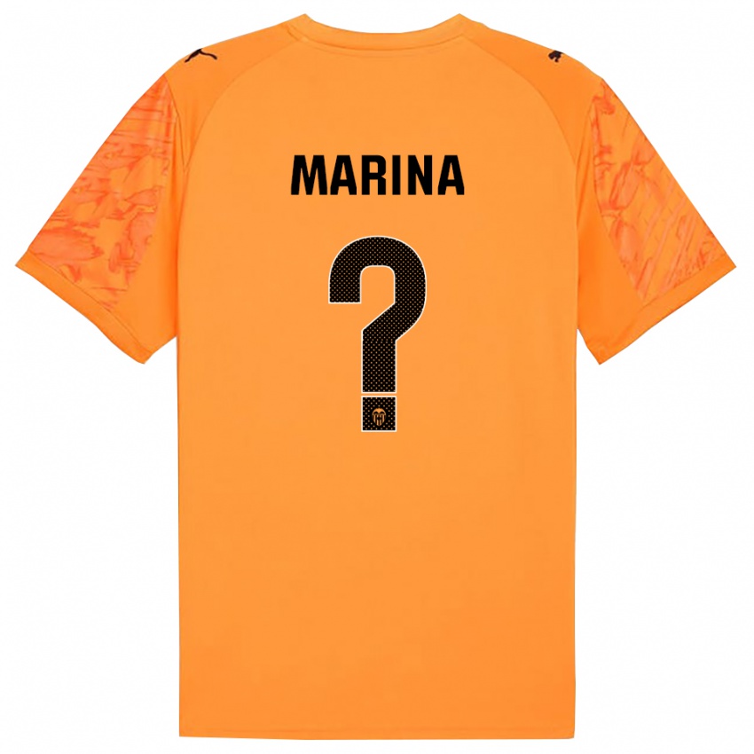 ילדים מרינה לייסר מוניוס #0 כתום שחור חולצת שוער 2025/26 חולצה קצרה