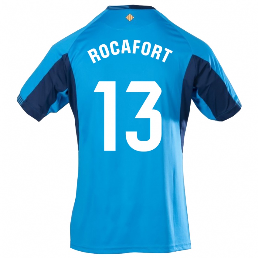 ילדים Rodrigo Rocafort #13 כחול לבן חולצת שוער 2025/26 חולצה קצרה