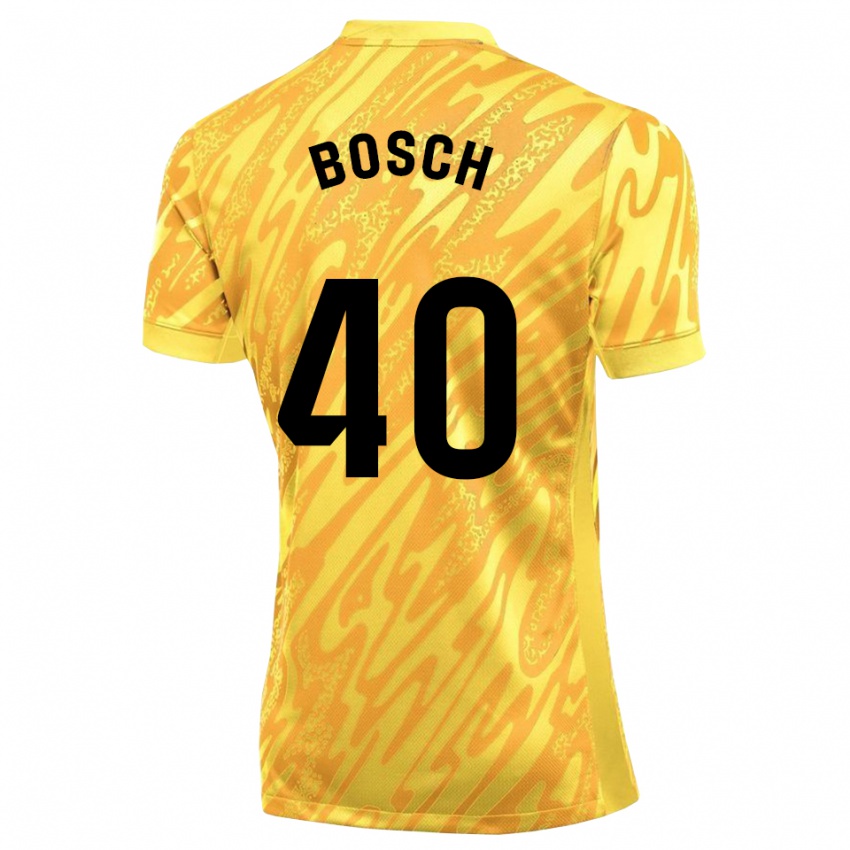 ילדים אוון בוש לופס #40 צהוב שחור חולצת שוער 2025/26 חולצה קצרה