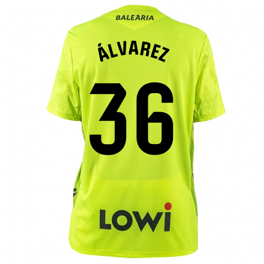 ילדים Anna Álvarez #36 ירוק פלורסנט שחור חולצת שוער 2025/26 חולצה קצרה