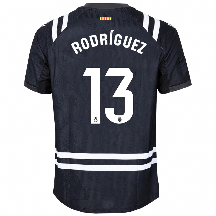 ילדים Joel Rodríguez #13 שחור לבן חולצת שוער 2025/26 חולצה קצרה