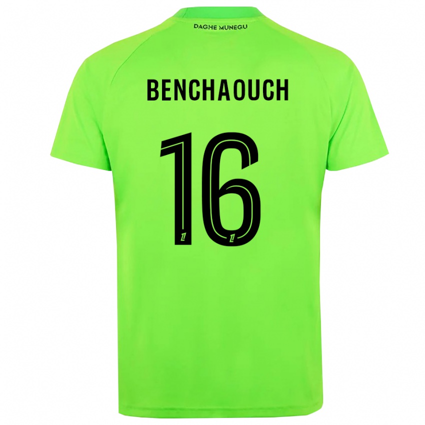 ילדים Yanis Benchaouch #16 ירוק שחור חולצת שוער 2025/26 חולצה קצרה