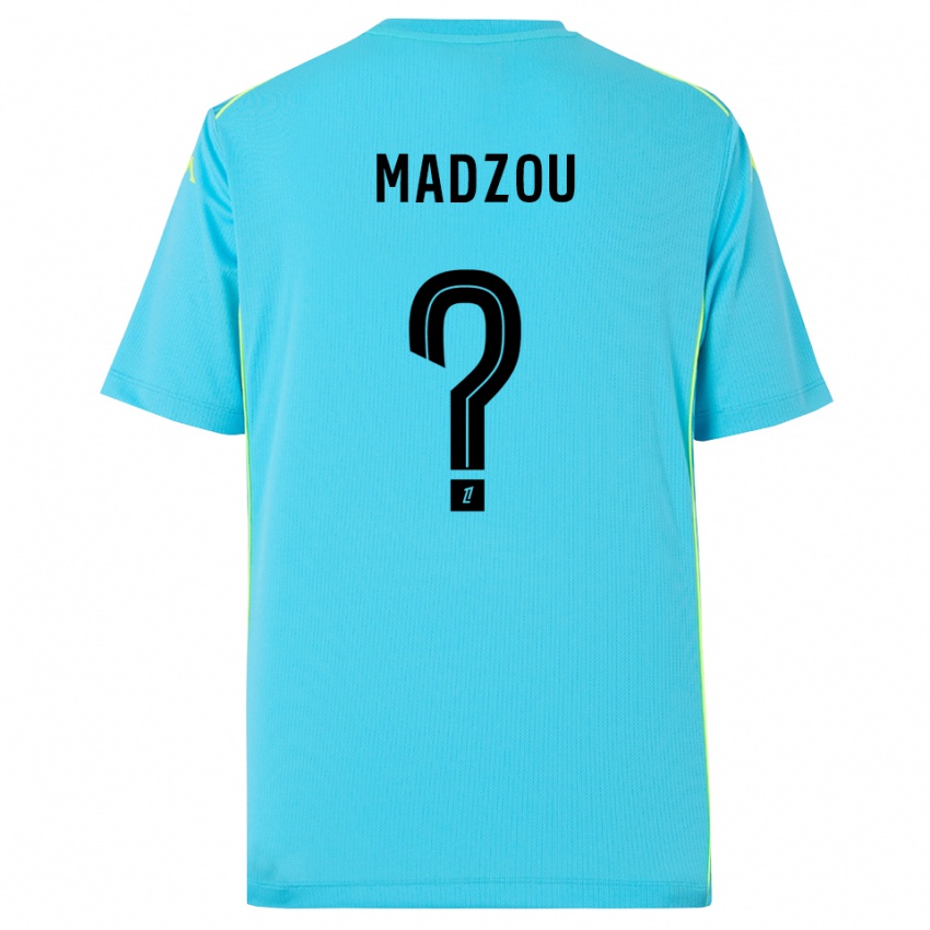 ילדים Djibril Madzou #0 כחול שמיים שחור חולצת שוער 2025/26 חולצה קצרה