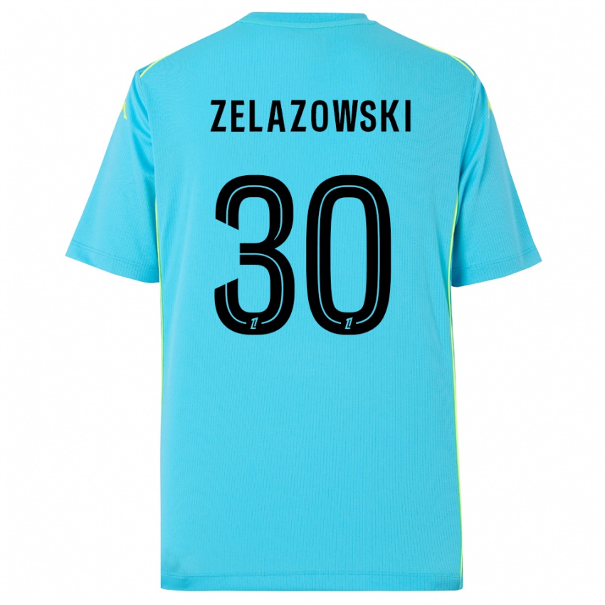 ילדים בארטוס זלזובסקי #30 כחול שמיים שחור חולצת שוער 2025/26 חולצה קצרה