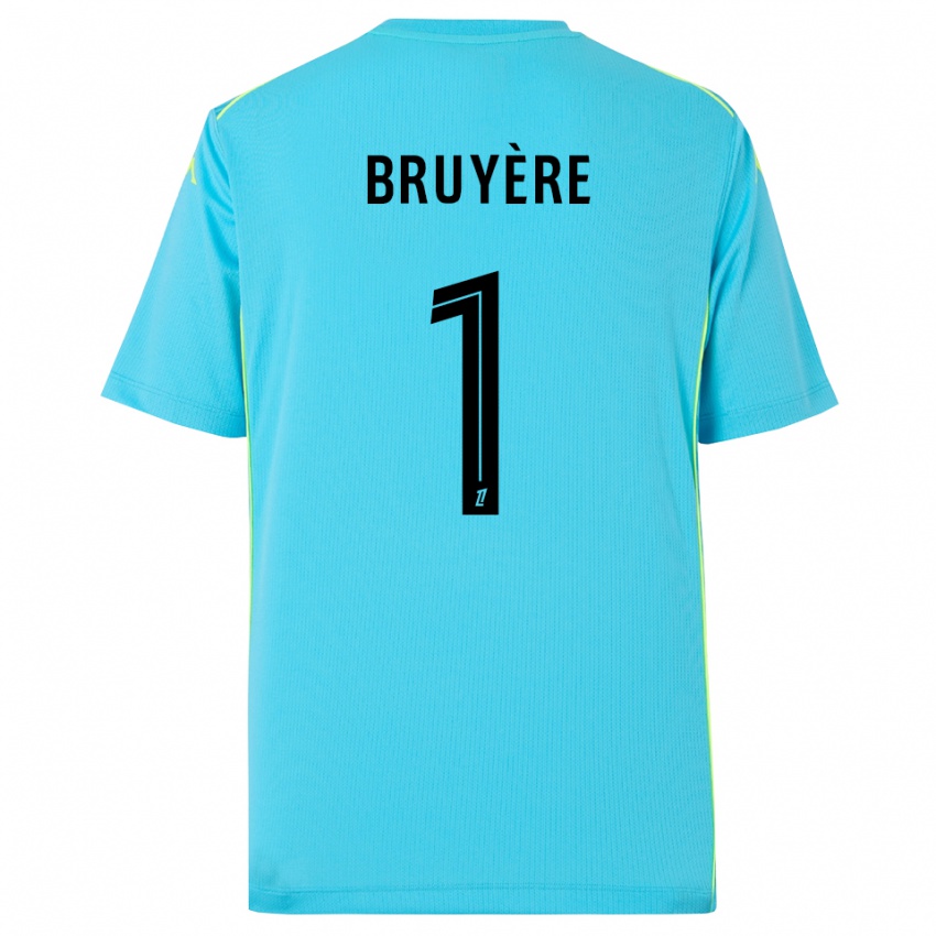 ילדים Théo Bruyère #1 כחול שמיים שחור חולצת שוער 2025/26 חולצה קצרה