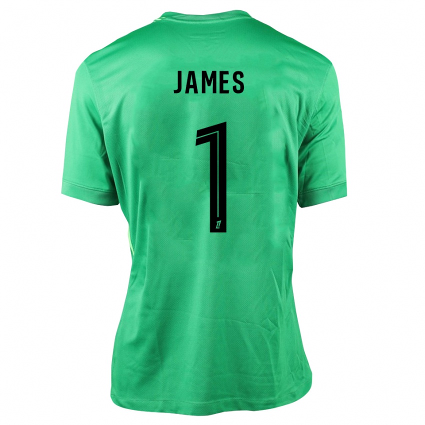 ילדים Martin James #1 ירוק שחור חולצת שוער 2025/26 חולצה קצרה