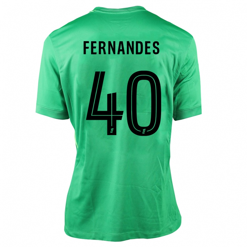 ילדים אליסה פרננדס #40 ירוק שחור חולצת שוער 2025/26 חולצה קצרה