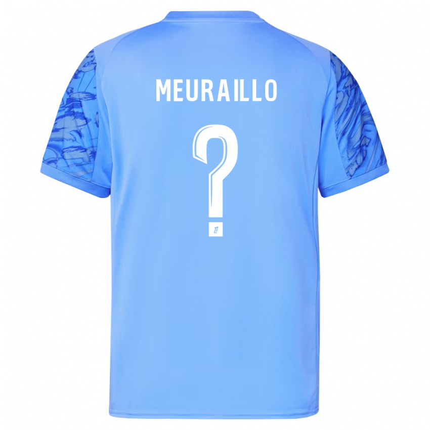 ילדים Thâo Mouapa Mwa Meuraillo #0 כחול לבן חולצת שוער 2025/26 חולצה קצרה