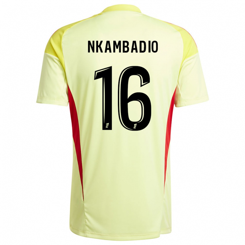 ילדים עובד אנקאמבאדיו #16 צהוב שחור בהיר חולצת שוער 2025/26 חולצה קצרה