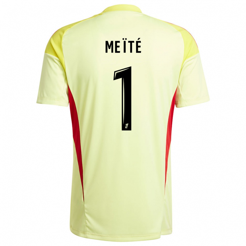 ילדים איברהים מייט #1 צהוב שחור בהיר חולצת שוער 2025/26 חולצה קצרה