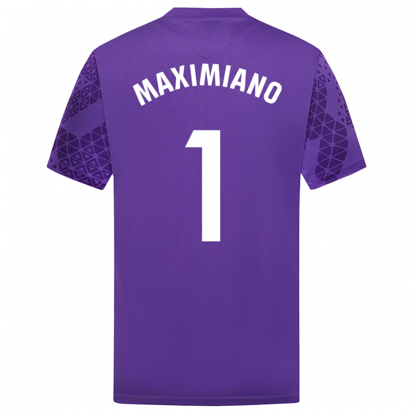 ילדים לואיש מקסימיאנו #1 סגול לבן חולצת שוער 2025/26 חולצה קצרה