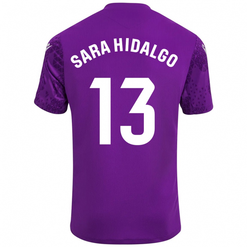ילדים Sara Hidalgo Merino #13 סגול כהה לבן חולצת שוער 2025/26 חולצה קצרה