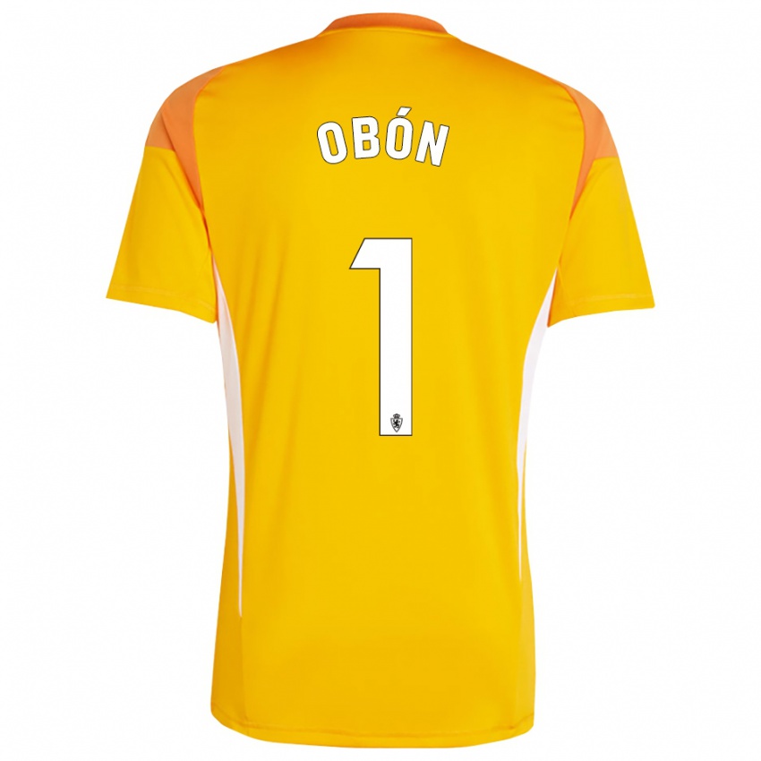ילדים מנואל אובון סאלידו #1 צהוב כתום כהה חולצת שוער 2025/26 חולצה קצרה