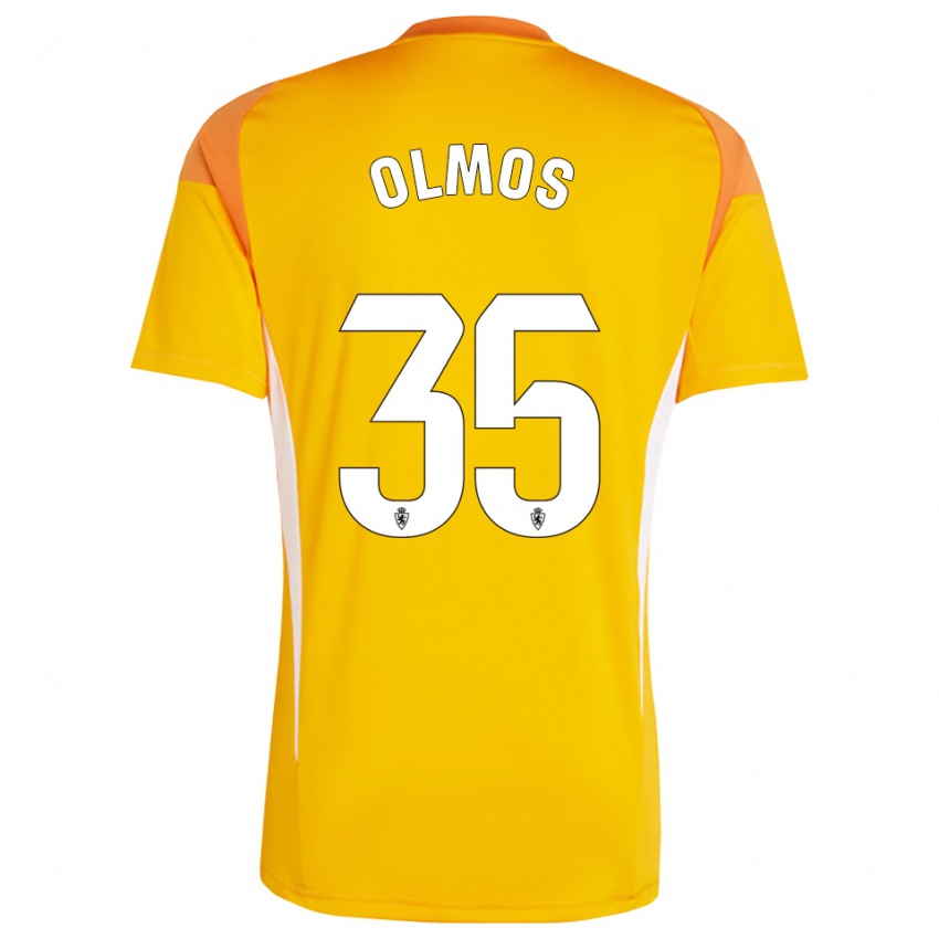 ילדים Lucas Olmos #35 צהוב כתום כהה חולצת שוער 2025/26 חולצה קצרה