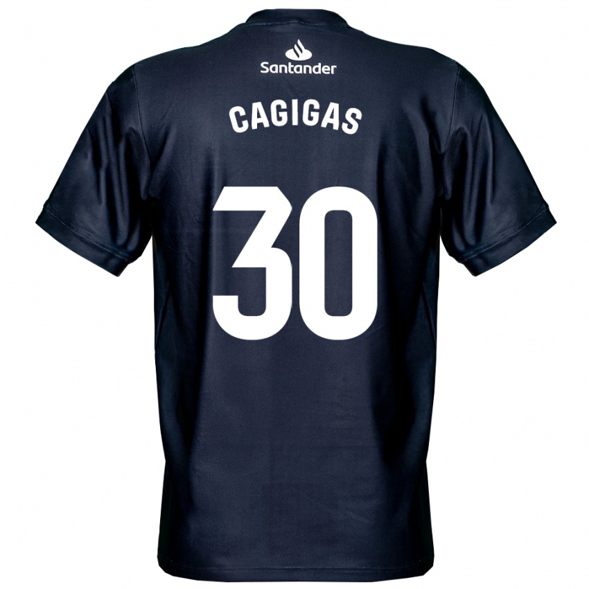 ילדים Iván Cagigas #30 כחול חצות לבן חולצת שוער 2025/26 חולצה קצרה