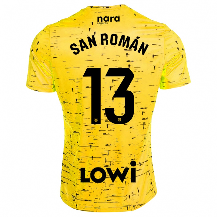 ילדים מיגל סאן רומן פראנדיס #13 צהוב שחור חולצת שוער 2025/26 חולצה קצרה