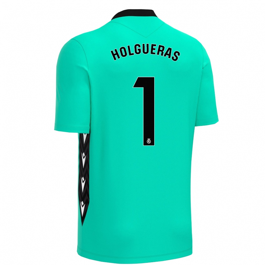 ילדים Javi Holgueras #1 אקווה שחור חולצת שוער 2025/26 חולצה קצרה