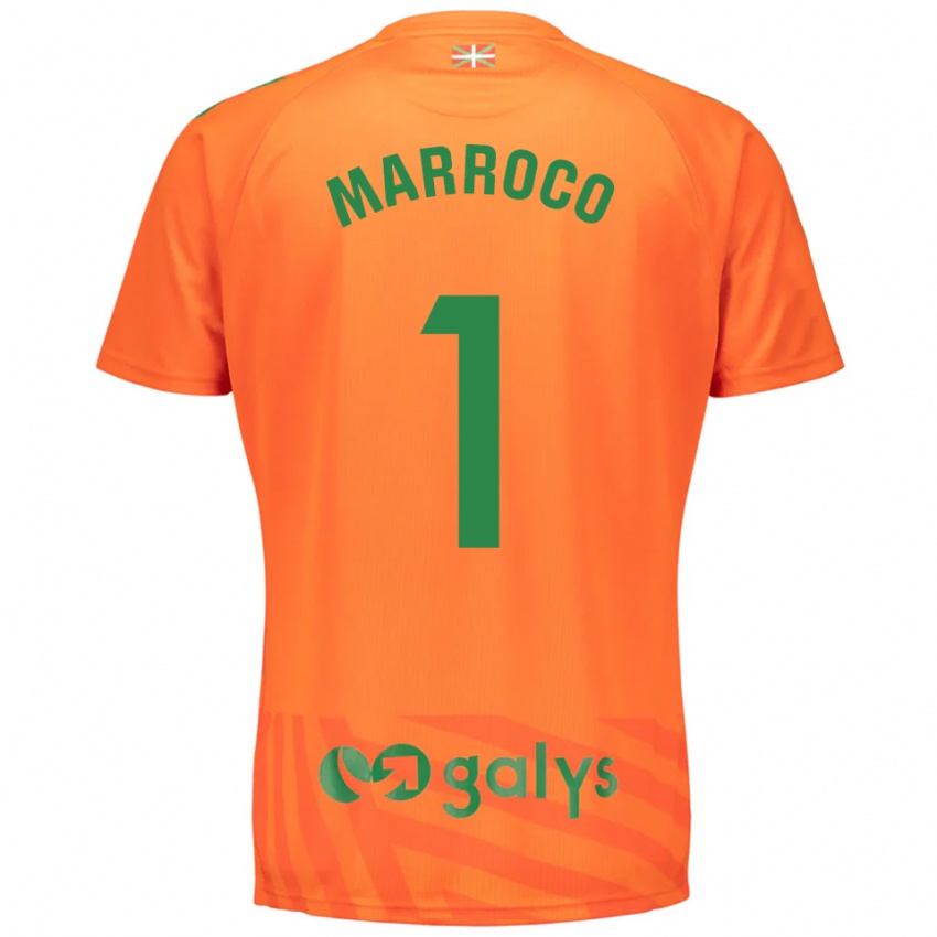 ילדים Marc Marroco #1 ירוק כתום חולצת שוער 2025/26 חולצה קצרה