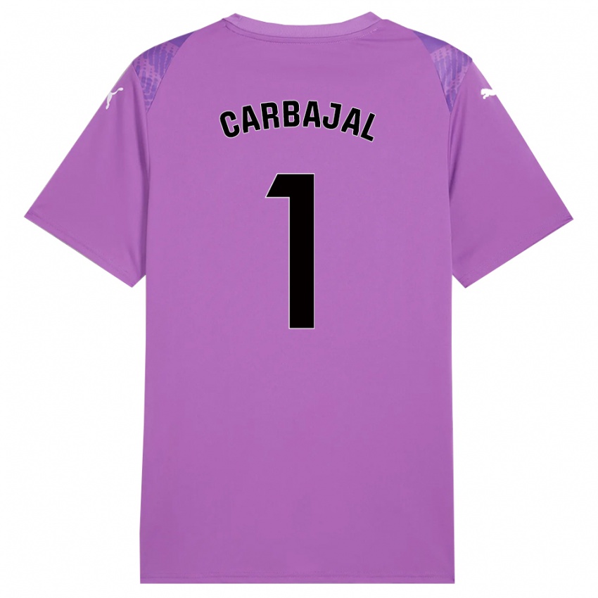 ילדים כריסטינה דיאס קרבחאל #1 שחור לבנדר חולצת שוער 2025/26 חולצה קצרה