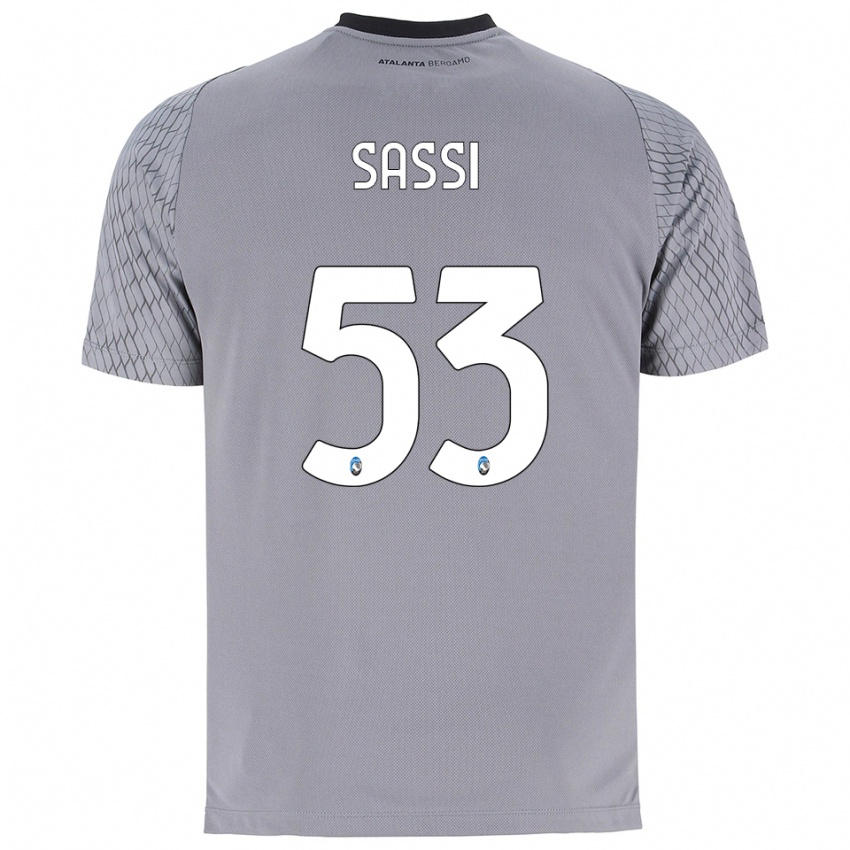ילדים יאקופו סאסי #53 אפור כחול אדום חולצת שוער 2025/26 חולצה קצרה