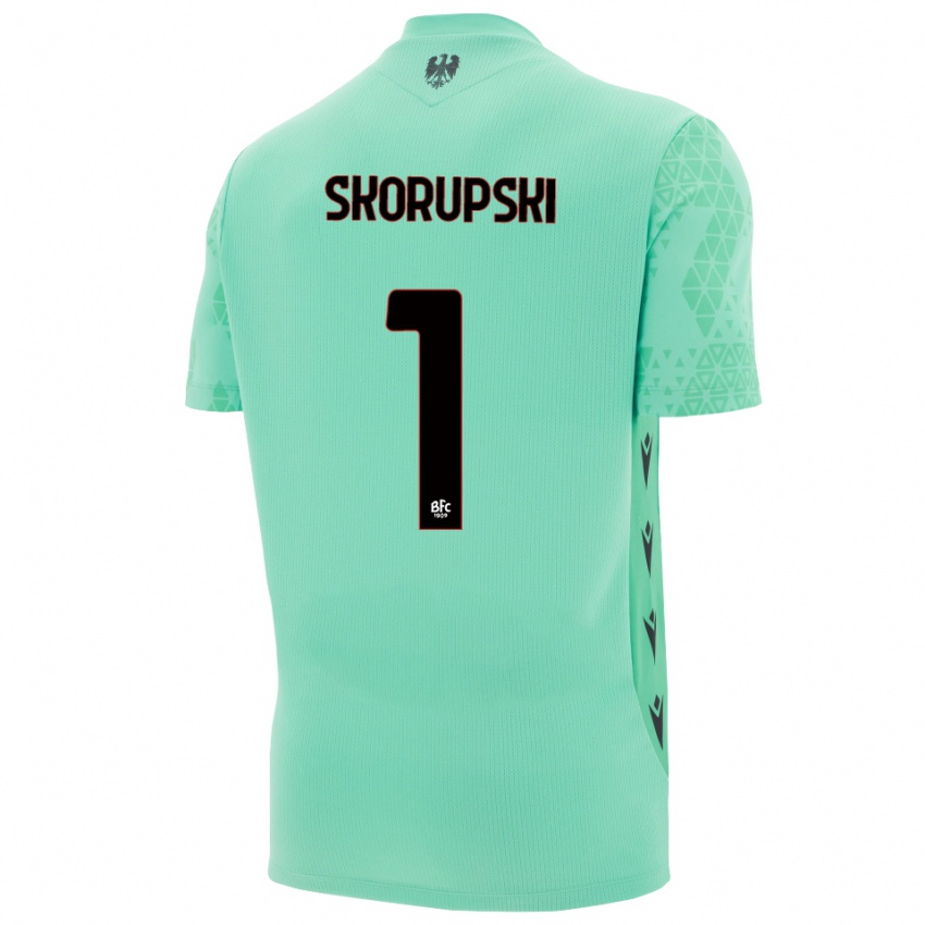 ילדים לוקאש סקורופסקי #1 כחול מנטה שחור חולצת שוער 2025/26 חולצה קצרה