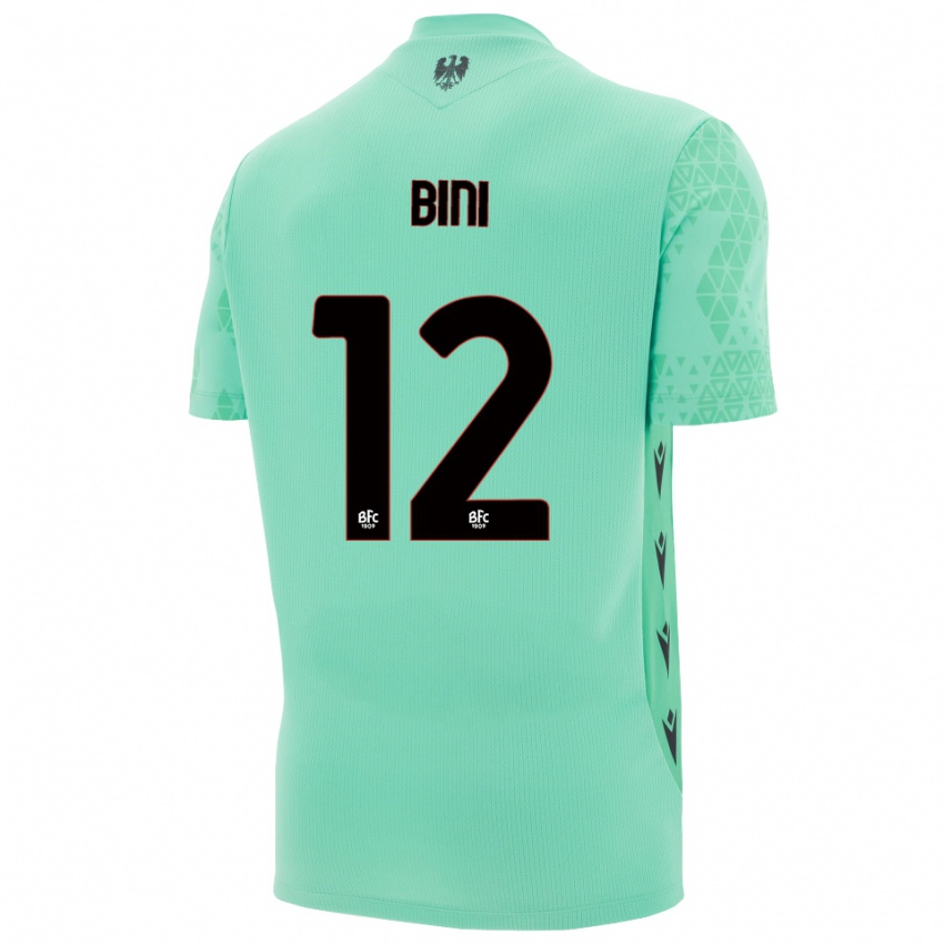 ילדים Cesare Bini #12 כחול מנטה שחור חולצת שוער 2025/26 חולצה קצרה