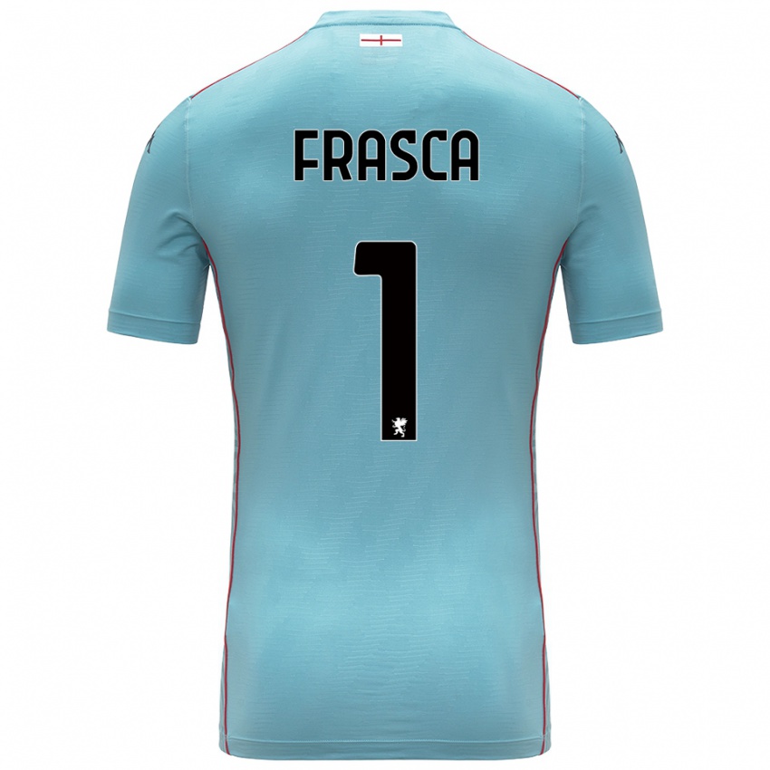 ילדים Andrea Frasca #1 אפור כחול חולצת שוער 2025/26 חולצה קצרה