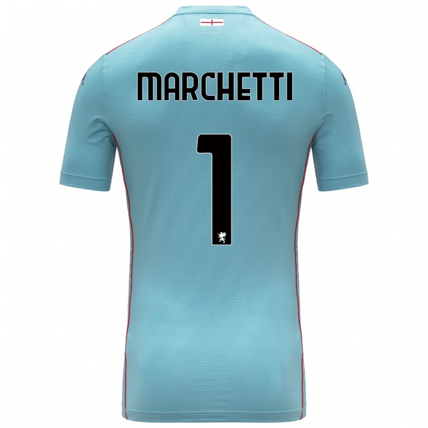 ילדים Lisa Marchetti #1 אפור כחול חולצת שוער 2025/26 חולצה קצרה