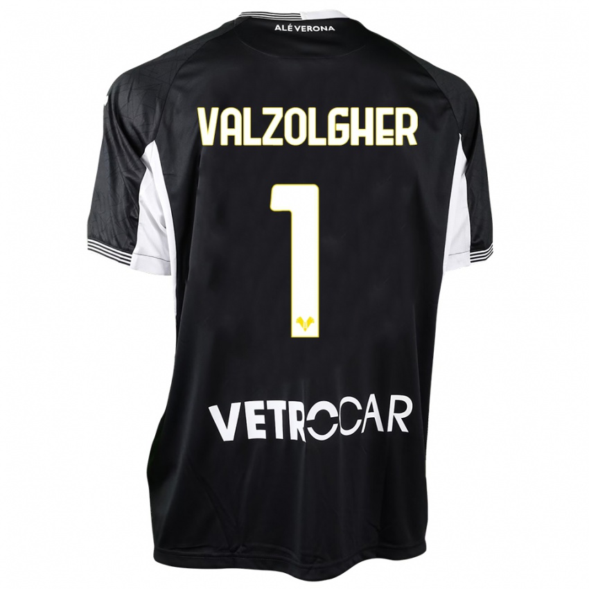 ילדים קיארה ולצולגר #1 שחור לבן חולצת שוער 2025/26 חולצה קצרה