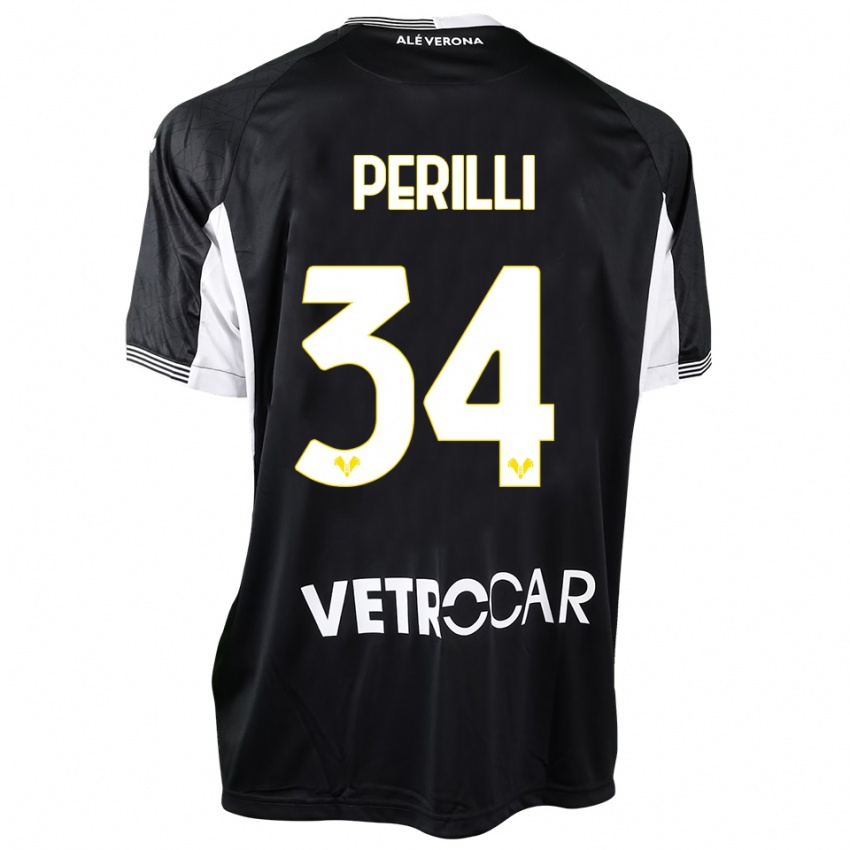 ילדים סימונה פרילי #34 שחור לבן חולצת שוער 2025/26 חולצה קצרה