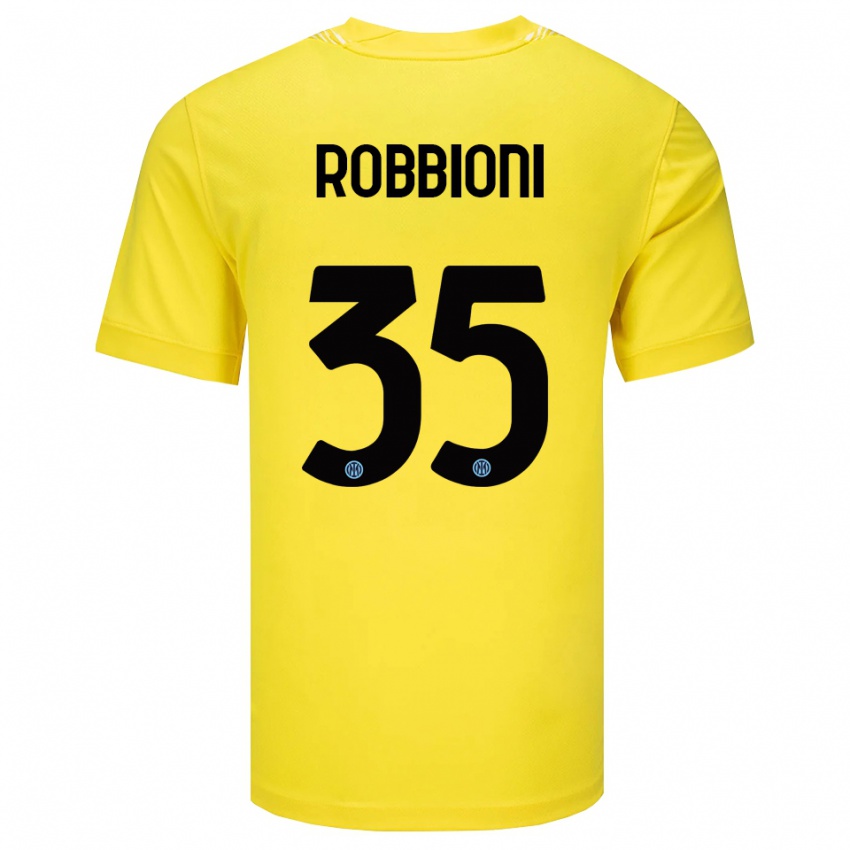 ילדים Matilde Robbioni #35 צהוב בהיר שחור חולצת שוער 2025/26 חולצה קצרה