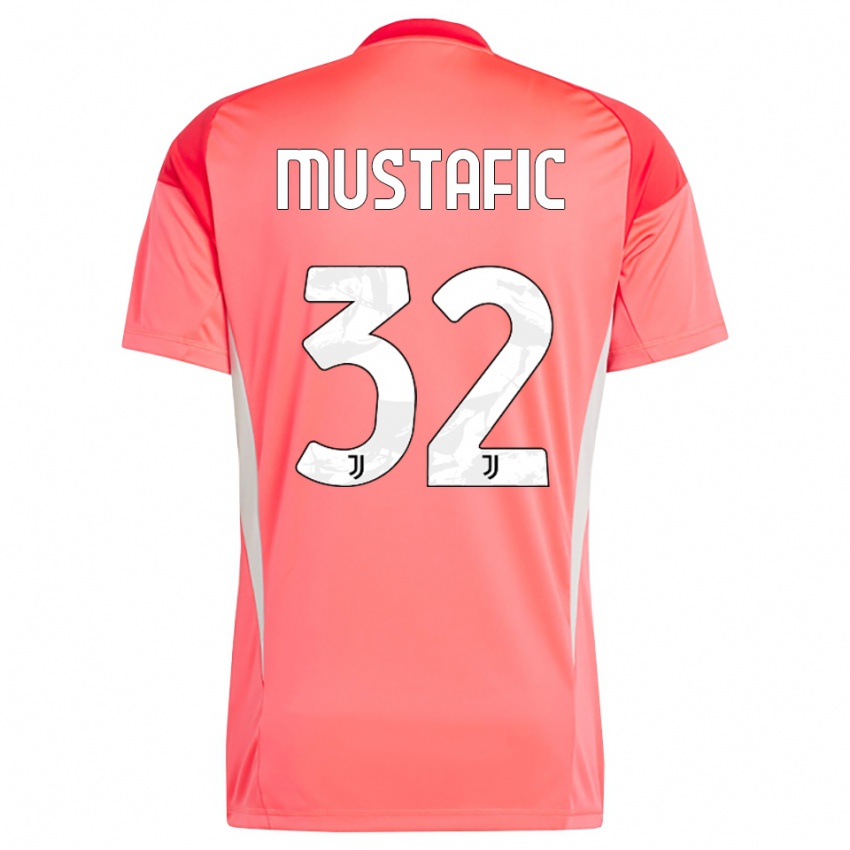 ילדים Emma Mustafic #32 כתום אדום חולצת שוער 2025/26 חולצה קצרה