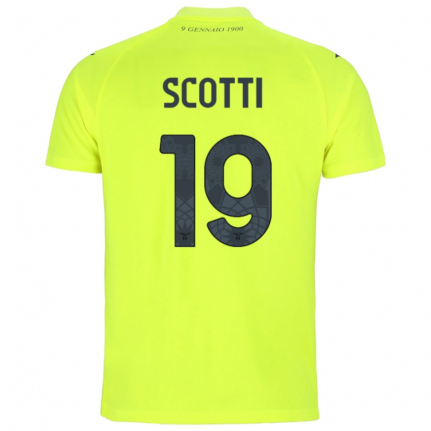 ילדים Asia Scotti #19 ירוק פלורסנט חולצת שוער 2025/26 חולצה קצרה