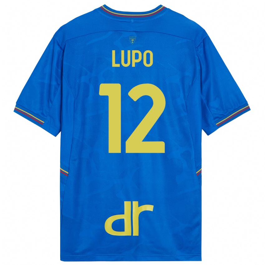 ילדים Christian Lupo #12 כחול מלכותי חום חולצת שוער 2025/26 חולצה קצרה