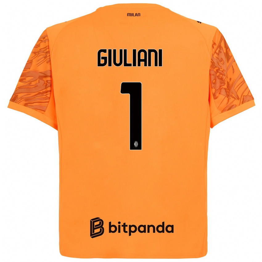 ילדים לאורה ג'וליאני #1 כתום צהוב שחור חולצת שוער 2025/26 חולצה קצרה