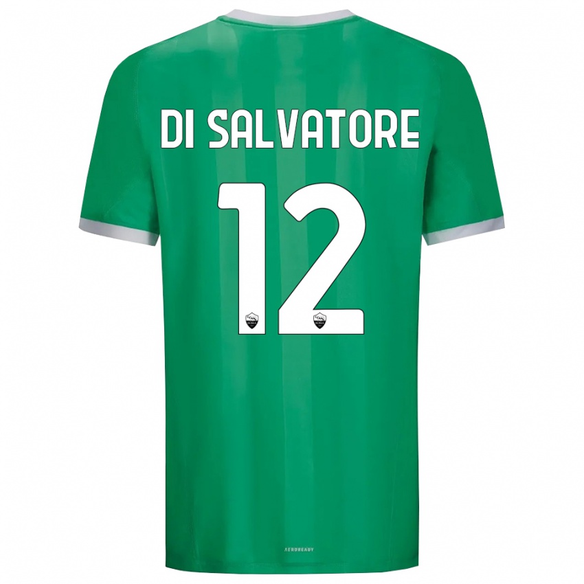 ילדים Diego Di Salvatore #12 ירוק לבן חולצת שוער 2025/26 חולצה קצרה