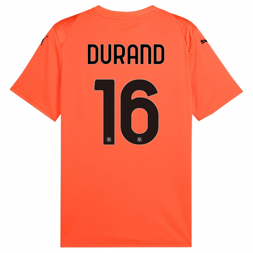 ילדים סולן דוראן #16 שחור כתום חולצת שוער 2025/26 חולצה קצרה