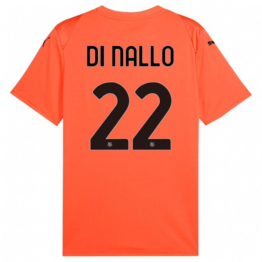 ילדים אריקה די נאלו #22 שחור כתום חולצת שוער 2025/26 חולצה קצרה