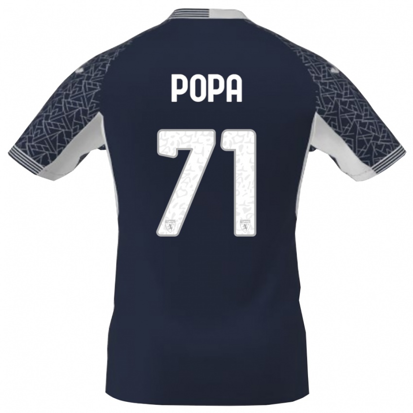 ילדים מיכאי פופה #71 כחול שחור לבן חולצת שוער 2025/26 חולצה קצרה