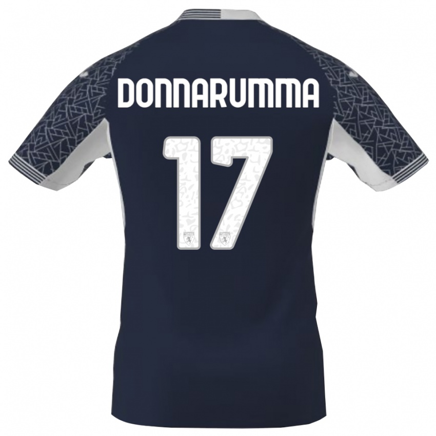 ילדים אנטוניו דונארומה #17 כחול שחור לבן חולצת שוער 2025/26 חולצה קצרה